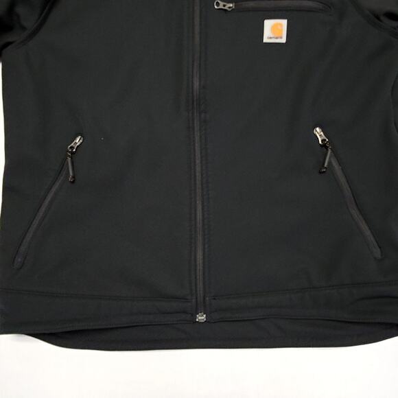Carhartt Crowley Soft Shell Jacket Black Outdoor Workwear Full Zip Large Mens - Picture 3 of 15